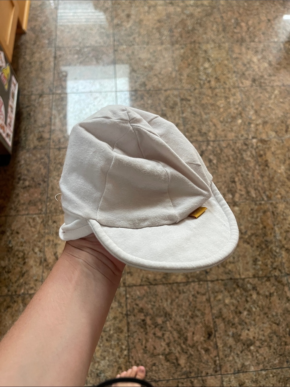 Kids White Soft Cotton Cap - Lightweight Sun Hat